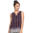 Women's Sonoma Goods For Life&trade; Print Challis Tank, Size: Large, Drk Purple