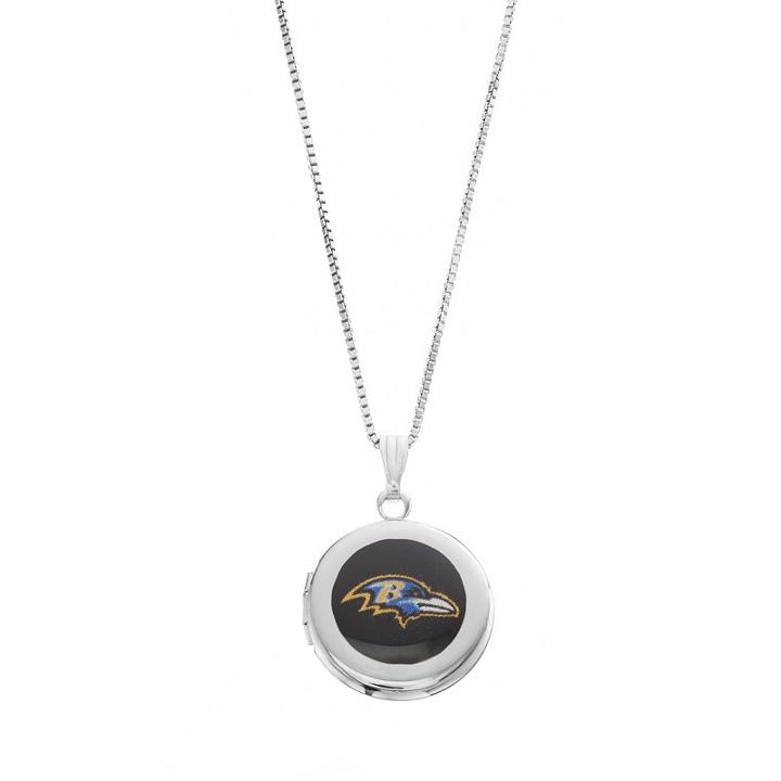 Baltimore Ravens Sterling Silver Locket, Women's, Size: 18