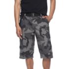 Men's Rawx Regular-fit Belted Cargo Shorts, Size: 30, Grey (charcoal)