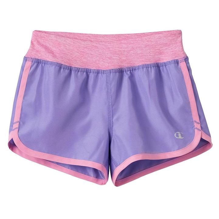 Girls 4-6x Champion Dolphin Hem Running Shorts, Girl's, Size: 6, Lt Purple
