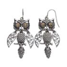 Mudd&reg; Owl Drop Earrings, Women's, Brown