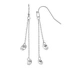 Lc Lauren Conrad Double Chain Simulated Crystal Drop Earrings, Women's, Silver