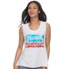 Women's Rock & Republic&reg; Freedom Flag Tank, Size: Xl, White