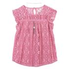 Girls 7-16 Speechless Lace Overlay Tunic Top With Necklace, Size: Medium, Light Pink