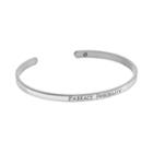Love This Life Silver-plated Embrace Possibility Cuff Bracelet, Women's, Grey