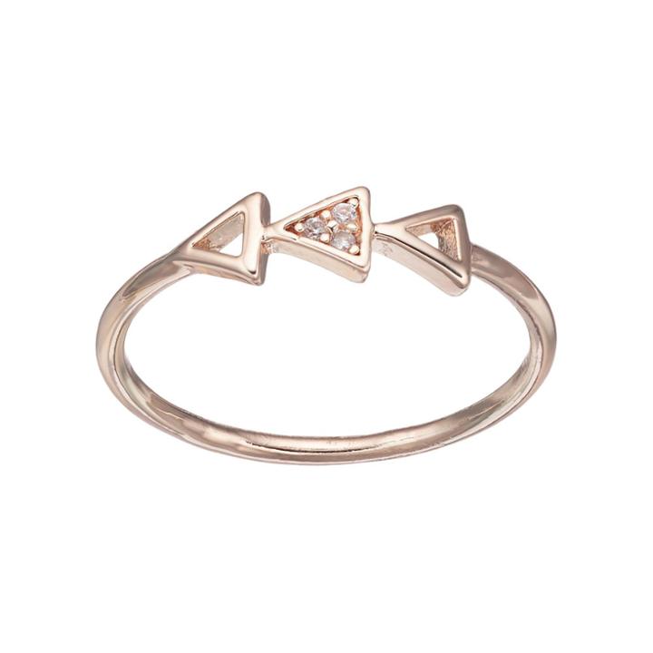 Lc Lauren Conrad Openwork Triple Triangle Ring, Women's, Size: 7.50, Pink Other