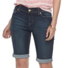 Women's Juicy Couture Cuffed Bermuda Jean Shorts, Size: 4, Dark Blue