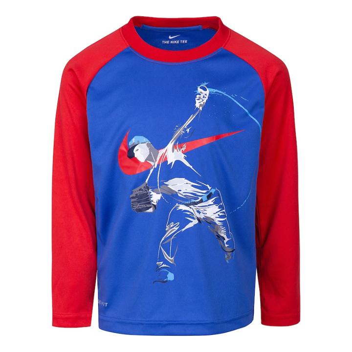 Boys 4-7 Nike Dri-fit Raglan Graphic Tee, Size: 4, Med Blue