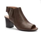 Andrew Geller Selleck Women's Peep Toe Ankle Boots, Size: Medium (8), Med Brown