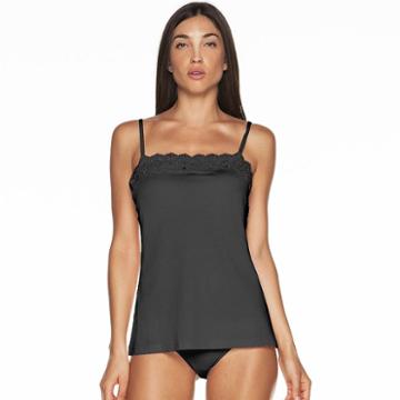 Women's Cosabella Amore Love Lace-trim Camisole, Size: Medium, Black