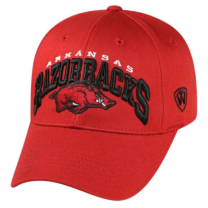 Adult Top Of The World Arkansas Razorbacks Whiz Adjustable Cap, Med Red