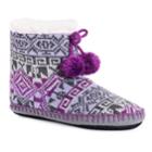 Women's Muk Luks Bootie Slippers, Size: S-m, Purple