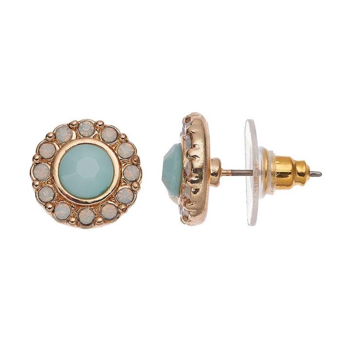 Lc Lauren Conrad Halo Stud Earrings, Women's, Green