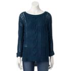 Juniors' Jj Always Cable-knit Sweater, Teens, Size: Large, Brt Blue