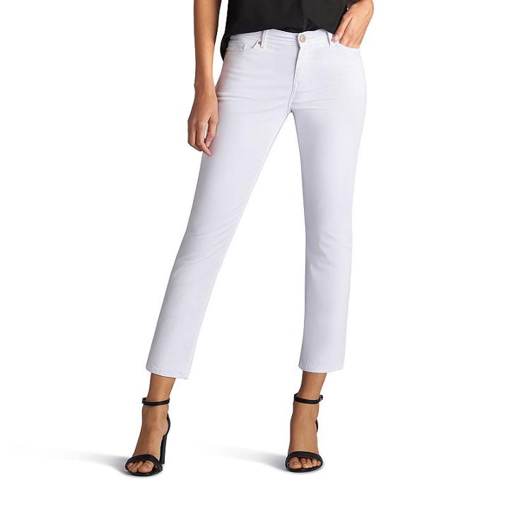 Women's Lee Adrina Modern Series Crop Jeans, Size: 14 Avg/reg, White