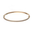 14k Gold Diamond Fascination Bangle Bracelet - 7-in, Women's, White