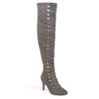 Journee Collection Trill Women's Over-the-knee Boots, Size: Medium (7), Med Grey