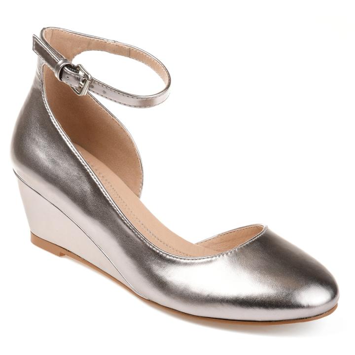 Journee Collection Seely Women's Wedge Pumps, Size: Medium (12), Dark Grey