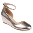 Journee Collection Seely Women's Wedge Pumps, Size: Medium (12), Dark Grey