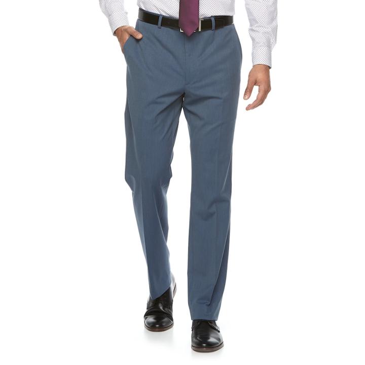 Men's Apt. 9&reg; Premier Flex Slim-fit Flat-front Suit Pants, Size: 32x30, Light Blue