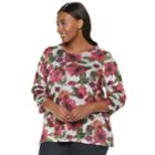 Plus Size Croft & Barrow&reg; Scoopneck Top, Women's, Size: 2xl, Light Grey