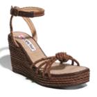 2 Lips Too Too Roz Women's Wedge Sandals, Size: Medium (8), Brown