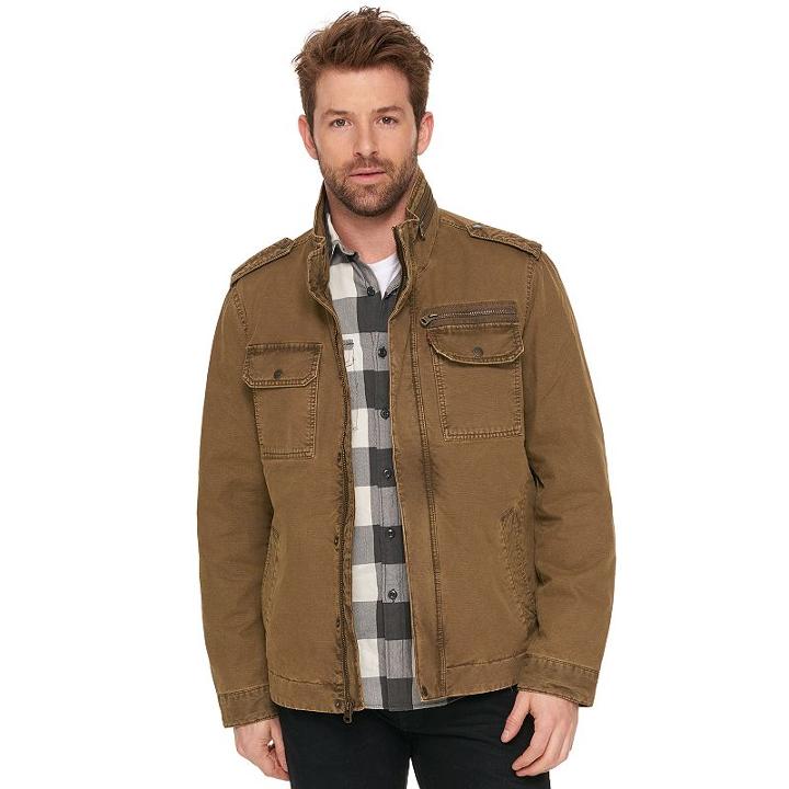 Men's Levi's&reg; Military Jacket, Size: Small, Dark Beige