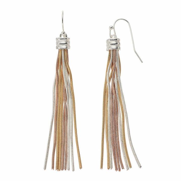Jennifer Lopez Fringe Drop Earrings, Women's, Multicolor