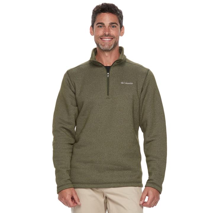 Big & Tall Columbia Ortega Oaks Quarter-zip Fleece Jacket, Men's, Size: 3xl Tall, Green Oth