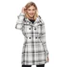 Juniors' Iz Beyer Caliifornial Double Breasted Hooded Coat, Teens, Size: Xs, Natural