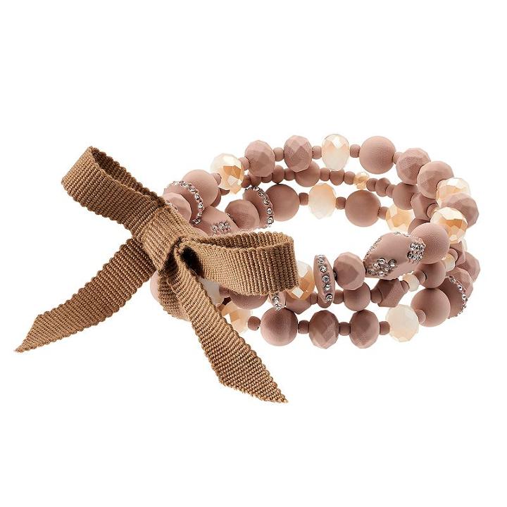 Simply Vera Vera Wang Beaded Stretch Bracelet Set, Women's, Pink