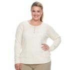 Plus Size Columbia Ski Valley Ii Thermal Henley, Women's, Size: 2xl, White Oth