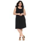 Plus Size Croft & Barrow&reg; Pintuck Sleeveless Dress, Women's, Size: 3xl, Black