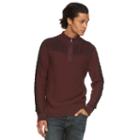 Men's Rock & Republic Plated Mockneck Sweater, Size: Large, Dark Red