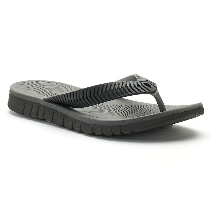 Boys 4-20 Tek Gear&reg; Zipper Flip-flops, Size: 7, Dark Grey