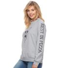 Juniors' Rest In Pizza Graphic Sweatshirt, Teens, Size: Large, Dark Grey