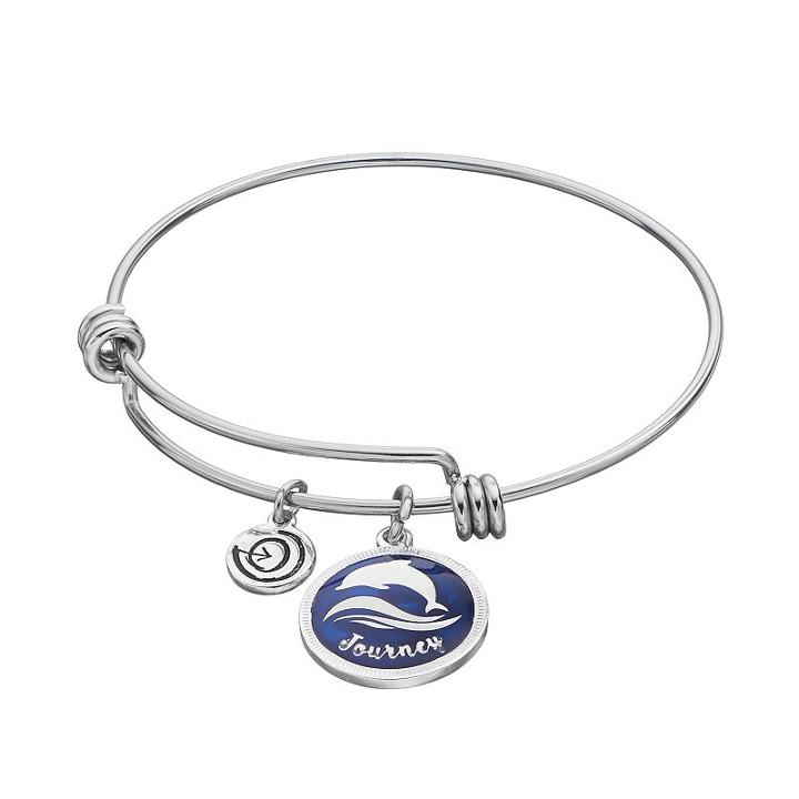 Love This Life Journey Dolphin Charm Bangle Bracelet, Women's, Blue