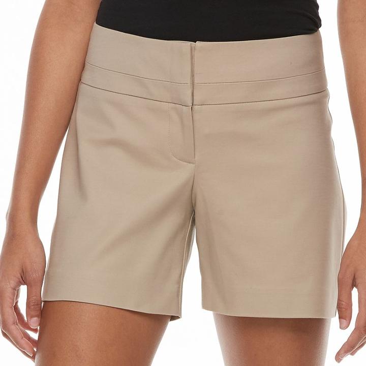 Women's Apt. 9&reg; Modern Fit City Shorts, Size: 12, Lt Beige