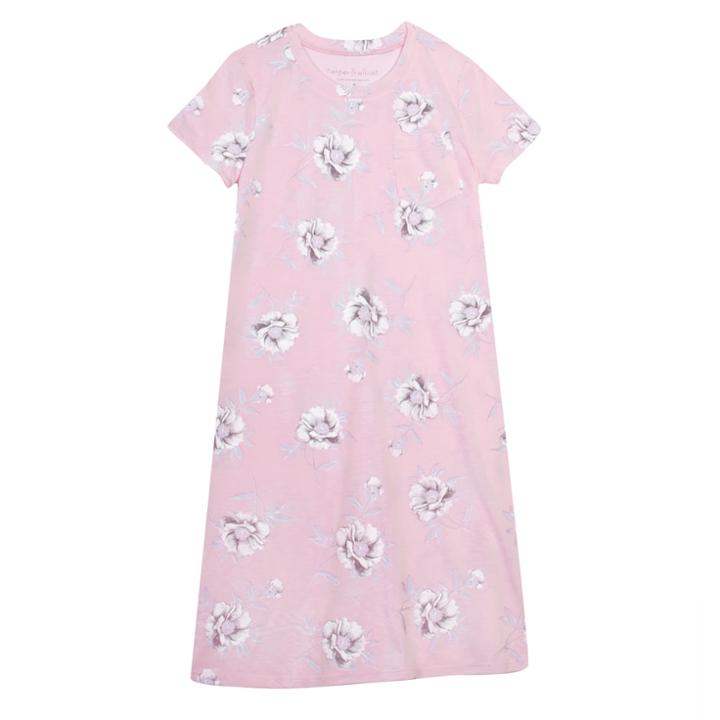 Girls 7-16 & Plus Size Harper & Elliott Graphic Midi T-shirt Dress, Size: Xl Plus, Light Pink