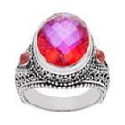 Sterling Silver Celestial Quartz Ring, Women's, Size: 7, Pink