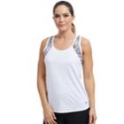 Women's Marika Palm Mesh Inset Tank, Size: Small, White