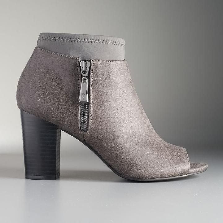 Simply Vera Vera Wang Melbourne Women's Ankle Boots, Size: 6.5, Med Grey