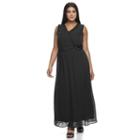 Plus Size Design 365 Ruffle-trim Maxi Dress, Women's, Size: 2xl, Oxford