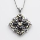 14k Gold And Sterling Silver Smoky Quartz Filigree Pendant, Women's, Size: 18, Brown