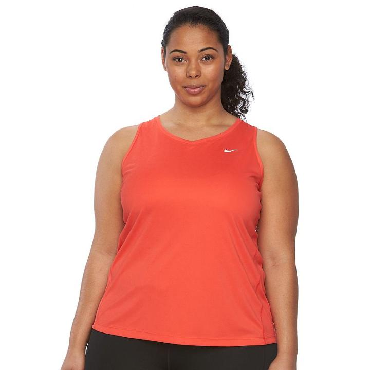Plus Size Nike Ext Miler Dri-fit Racerback Running Tank, Women's, Size: 3xl, Pink Other