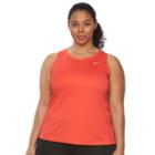Plus Size Nike Ext Miler Dri-fit Racerback Running Tank, Women's, Size: 3xl, Pink Other