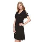 Women's Apt. 9&reg; Cold-shoulder T-shirt Dress, Size: Large, Black