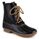 Journee Collection Rada Women's Water-resistant Duck Boots, Girl's, Size: Medium (6), Black