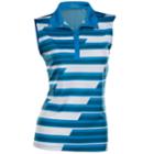Women's Nancy Lopez Gear Sleeveless Golf Polo, Size: Large, Dark Blue