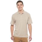 Men's Haggar&reg; Cool 18&reg; Regular-fit Windowpane Performance Polo, Size: Large, White